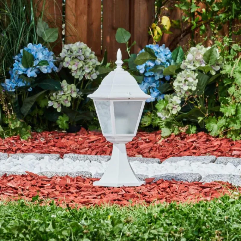 Luminaires Rustiques-hofstein Borne lumineuse Naofe Blanc, 1 lumière