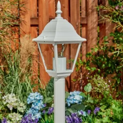 Luminaires Rustiques-hofstein Borne lumineuse Naofe Blanc, 1 lumière