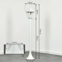 Luminaires Rustiques-hofstein Borne lumineuse Naofe Blanc, 1 lumière