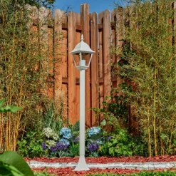 Luminaires Rustiques-hofstein Borne lumineuse Naofe Blanc, 1 lumière