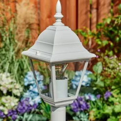 Luminaires Rustiques-hofstein Borne lumineuse Naofe Blanc, 1 lumière