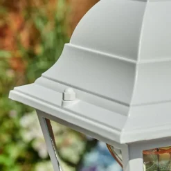 Luminaires Rustiques-hofstein Borne lumineuse Naofe Blanc, 1 lumière, Détecteur de mouvement