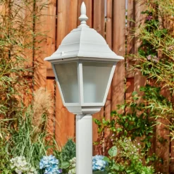 Luminaires Rustiques-hofstein Borne lumineuse Naofe Blanc, 1 lumière