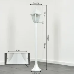 Luminaires Rustiques-hofstein Borne lumineuse Naofe Blanc, 1 lumière