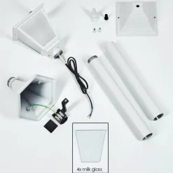 Luminaires Rustiques-hofstein Borne lumineuse Naofe Blanc, 1 lumière