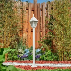 Luminaires Rustiques-hofstein Borne lumineuse Naofe Blanc, 1 lumière