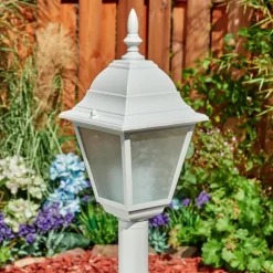 Luminaires Rustiques-hofstein Borne lumineuse Naofe Blanc, 1 lumière