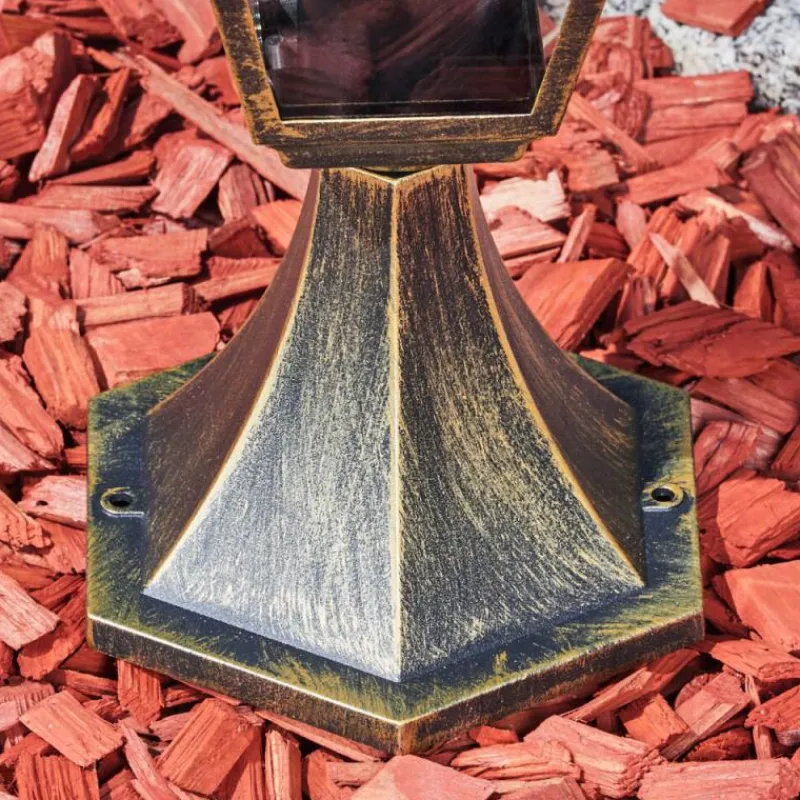 Luminaires Rustiques-hofstein Borne lumineuse Naofe Brun, Or, 1 lumière