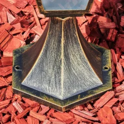 Luminaires Rustiques-hofstein Borne lumineuse Naofe Brun, Or, 1 lumière