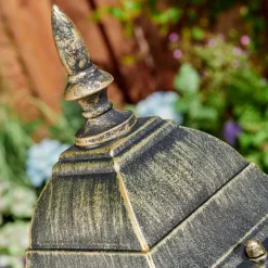 Luminaires Rustiques-hofstein Borne lumineuse Naofe Brun, Or, 1 lumière