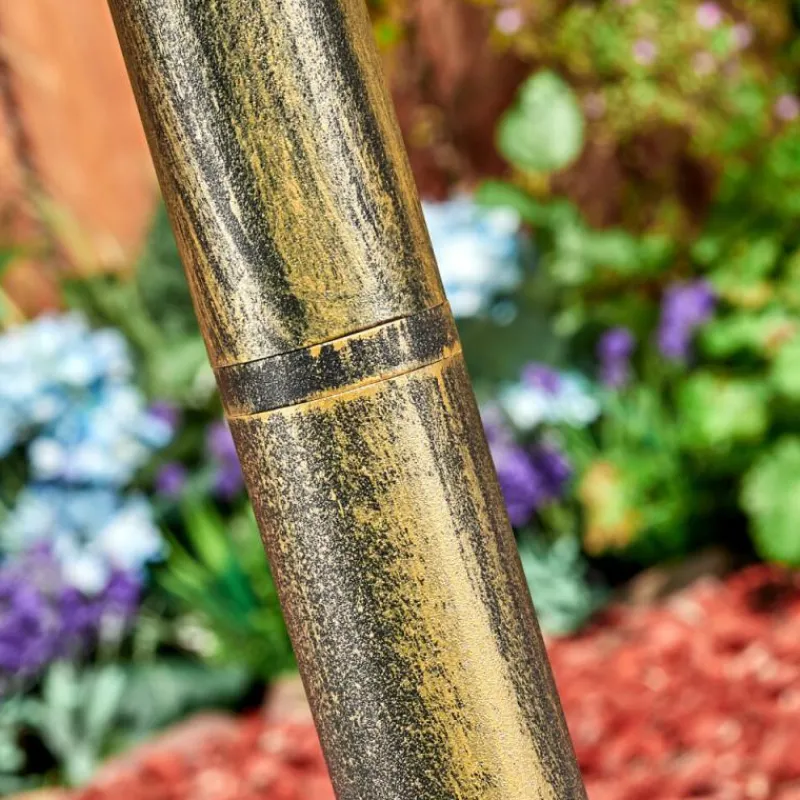 Luminaires Rustiques-hofstein Borne lumineuse Naofe Brun, Or, 1 lumière