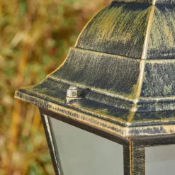 Luminaires Rustiques-hofstein Borne lumineuse Naofe Brun, Or, 1 lumière