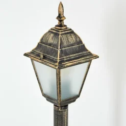 Luminaires Rustiques-hofstein Borne lumineuse Naofe Brun, Or, 1 lumière