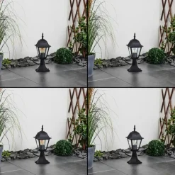 Luminaires Rustiques-hofstein Borne lumineuse Naofe Noir, 1 lumière