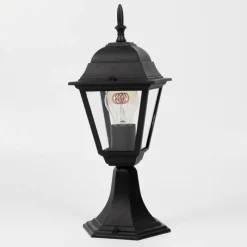 Luminaires Rustiques-hofstein Borne lumineuse Naofe Noir, 1 lumière