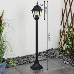 Luminaires Rustiques-hofstein Borne lumineuse Naofe Noir, 1 lumière