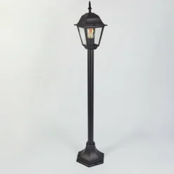 Luminaires Rustiques-hofstein Borne lumineuse Naofe Noir, 1 lumière