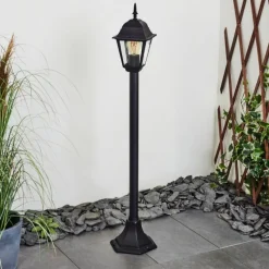 Luminaires Rustiques-hofstein Borne lumineuse Naofe Noir, 1 lumière