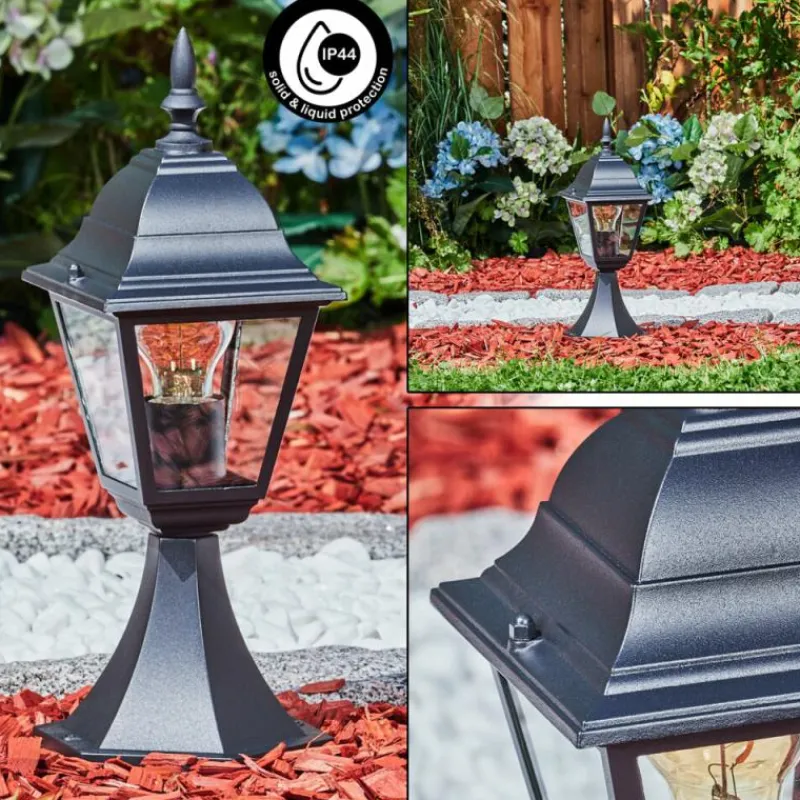 Luminaires Rustiques-hofstein Borne lumineuse Naofe Noir, 1 lumière