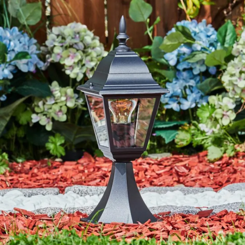 Luminaires Rustiques-hofstein Borne lumineuse Naofe Noir, 1 lumière