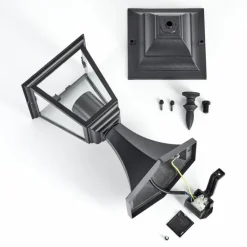 Luminaires Rustiques-hofstein Borne lumineuse Naofe Noir, 1 lumière