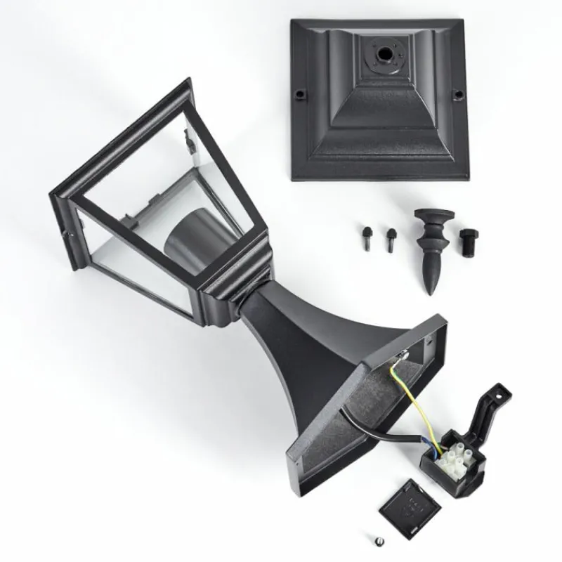 Luminaires Rustiques-hofstein Borne lumineuse Naofe Noir, 1 lumière