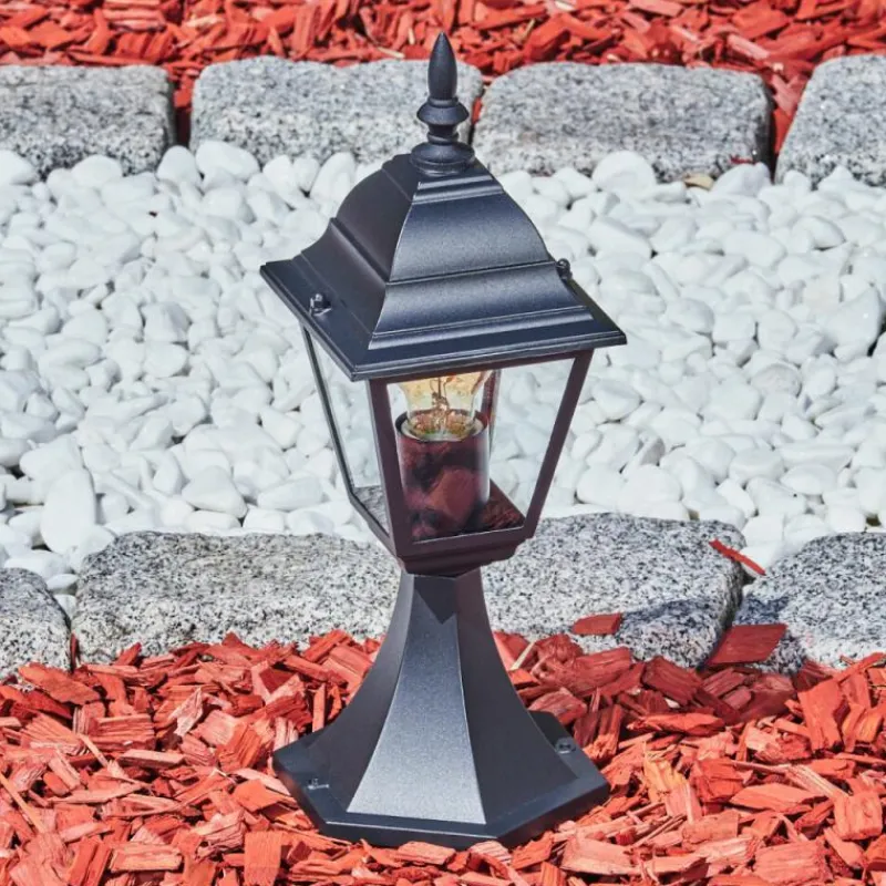 Luminaires Rustiques-hofstein Borne lumineuse Naofe Noir, 1 lumière