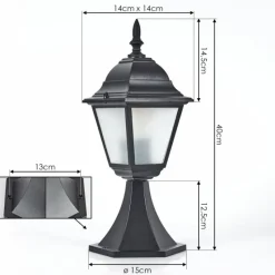 Luminaires Rustiques-hofstein Borne lumineuse Naofe Noir, 1 lumière