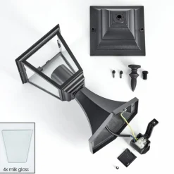 Luminaires Rustiques-hofstein Borne lumineuse Naofe Noir, 1 lumière