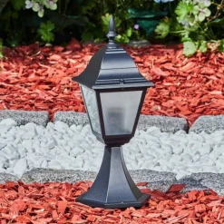 Luminaires Rustiques-hofstein Borne lumineuse Naofe Noir, 1 lumière