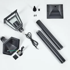 Luminaires Rustiques-hofstein Borne lumineuse Naofe Noir, 1 lumière