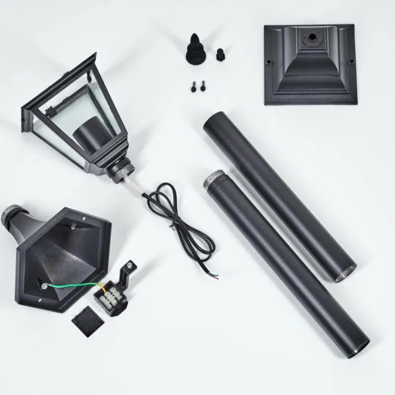 Luminaires Rustiques-hofstein Borne lumineuse Naofe Noir, 1 lumière