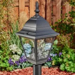 Luminaires Rustiques-hofstein Borne lumineuse Naofe Noir, 1 lumière