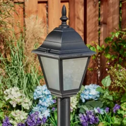 Luminaires Rustiques-hofstein Borne lumineuse Naofe Noir, 1 lumière