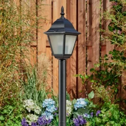 Luminaires Rustiques-hofstein Borne lumineuse Naofe Noir, 1 lumière