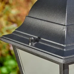 Luminaires Rustiques-hofstein Borne lumineuse Naofe Noir, 1 lumière, Détecteur de mouvement