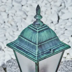 Luminaires Rustiques-hofstein Borne lumineuse Naofe Vert, Noir, 1 lumière