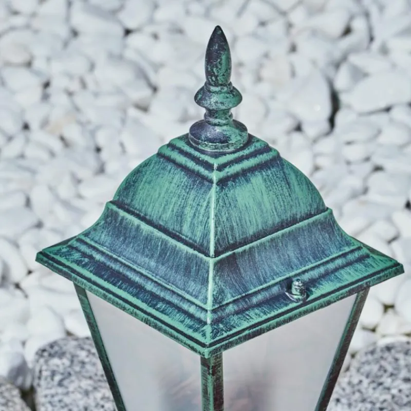 Luminaires Rustiques-hofstein Borne lumineuse Naofe Vert, Noir, 1 lumière