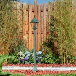 Luminaires Rustiques-hofstein Borne lumineuse Naofe Vert, Noir, 1 lumière