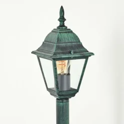 Luminaires Rustiques-hofstein Borne lumineuse Naofe Vert, Noir, 1 lumière