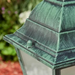 Luminaires Rustiques-hofstein Borne lumineuse Naofe Vert, Noir, 1 lumière