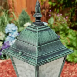 Luminaires Rustiques-hofstein Borne lumineuse Naofe Vert, Noir, 1 lumière