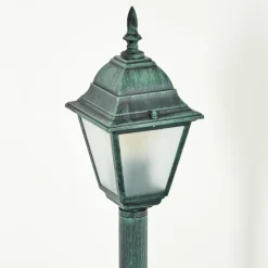 Luminaires Rustiques-hofstein Borne lumineuse Naofe Vert, Noir, 1 lumière