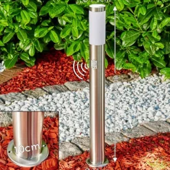 hofstein Borne lumineuse Norburg Acier inoxydable, 1 lumière, Détecteur de mouvement