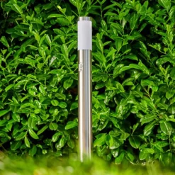 hofstein Borne lumineuse Norburg Acier inoxydable, 1 lumière, Détecteur de mouvement