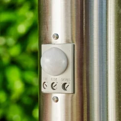 hofstein Borne lumineuse Norburg Acier inoxydable, 1 lumière, Détecteur de mouvement