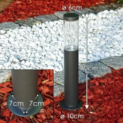 hofstein Borne lumineuse Noreaz LED Anthracite, 1 lumière