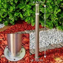 hofstein Borne lumineuse Noreaz LED Acier inoxydable, 1 lumière