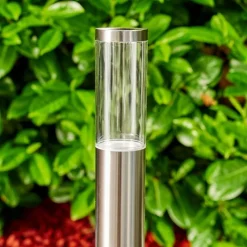 hofstein Borne lumineuse Noreaz LED Acier inoxydable, 1 lumière