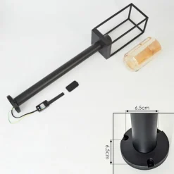 Lampes Vintages & Rétros-hofstein Borne lumineuse Palanga Noir, 1 lumière